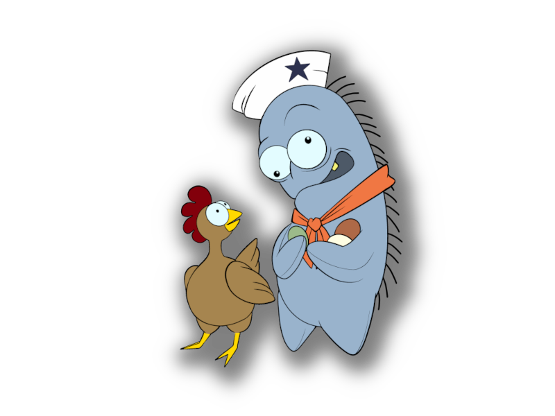 Perry and his chicken friend are here to help.